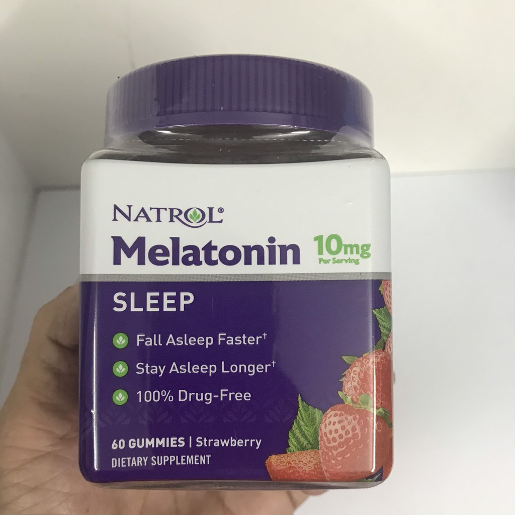 [ Date 2025 ] Kẹo Dẻo Ngủ Ngon Melatonin Natrol Gummies 10mg
