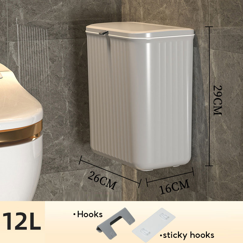 Wall mounted garbage bin, bathroom, toilet, household kitchen, hanging storage bin, wall mounted garbage bin, sanitary bin with gaps