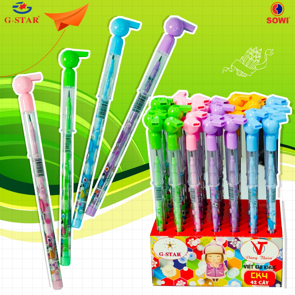 Combo 5 cây bút chì khúc ck4 gstar / chì khúc thay ngòi hiệu gstar chất lượng tốt