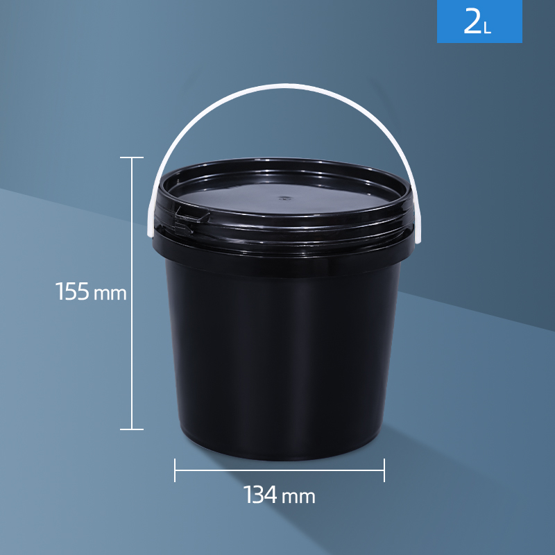 【Direct-sales】 1pcs 2l Food Grade Plastic Bucket With Lid And Leakproof Storage Container For Oil Bpa Free.