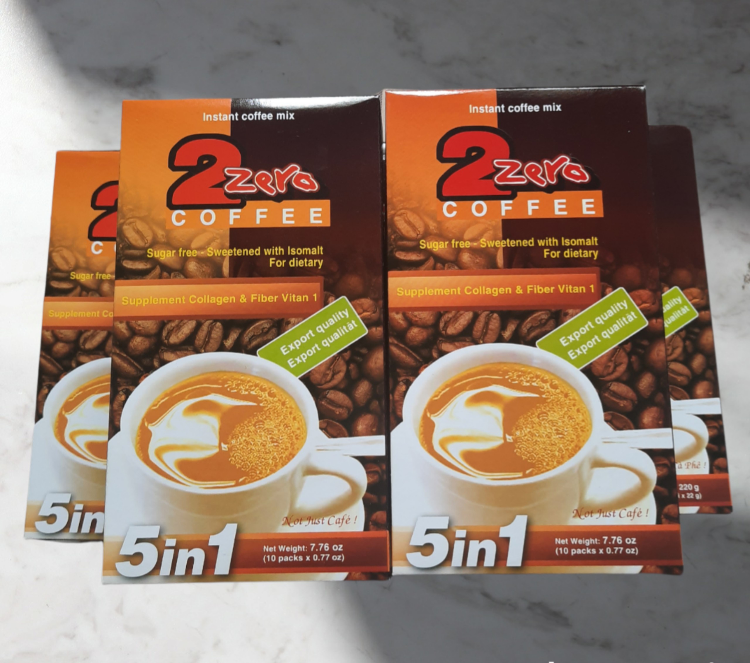 Cà phê sữa hòa tan Collagen 2 zero dạng ốngdành cho người ăn kiêng