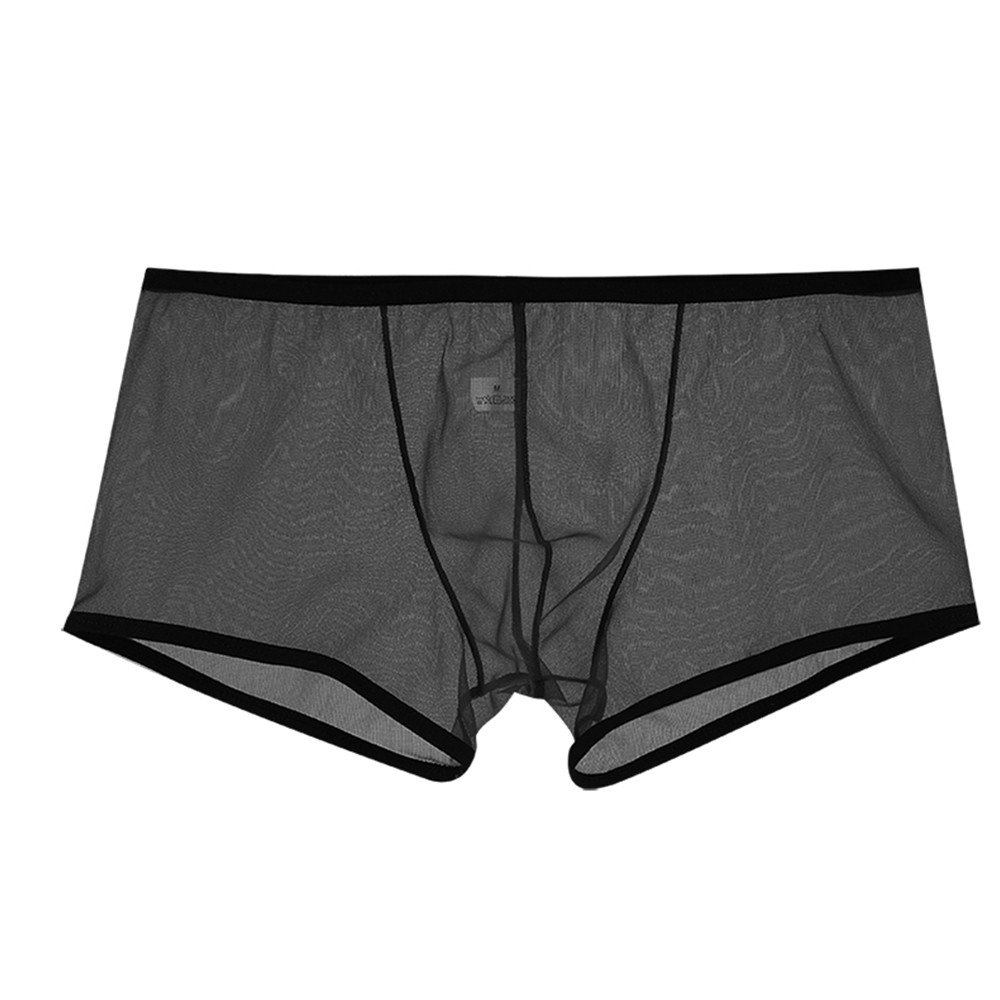 Shorts Men Underwear Mesh M~2XL See Through Transparent Underpants Boxer