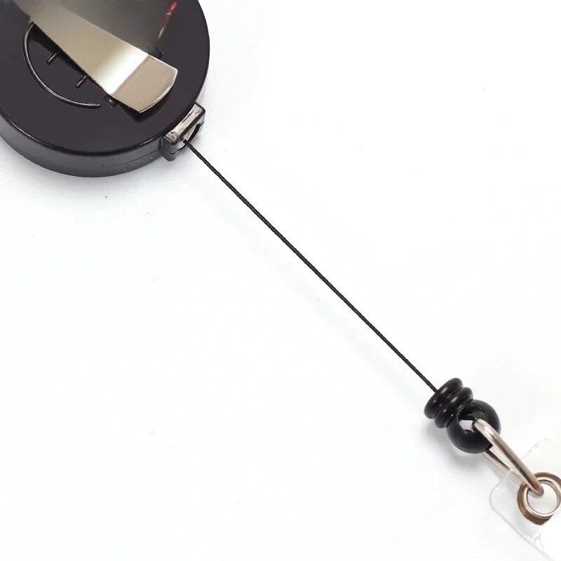 1pc ABS Retractable Keyring Extendable Metal Wire 60cm Keychain Clip Pull Key Ring Anti Lost ID Card Holder Key Chain