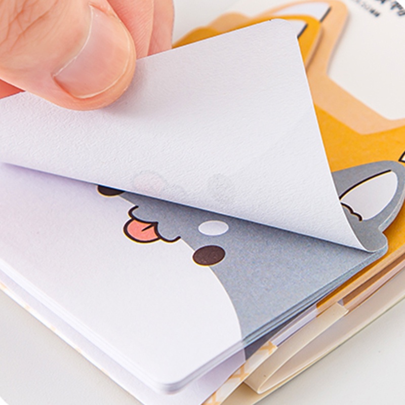 45 Sheets Japanese Cartoon Pet Series Sticky Notes Student Tearable Note Paper Set