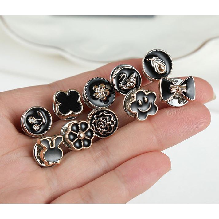 Set 10 Ghim Cài Mini Siêu Dễ Thương