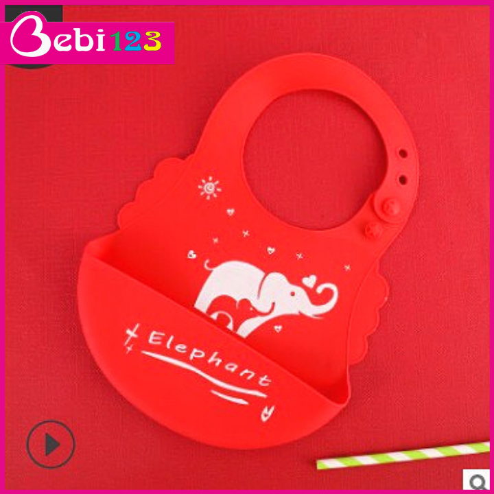 Yếm Ăn Silicon Chống Thấm Siêu Nhẹ Cho Bé
