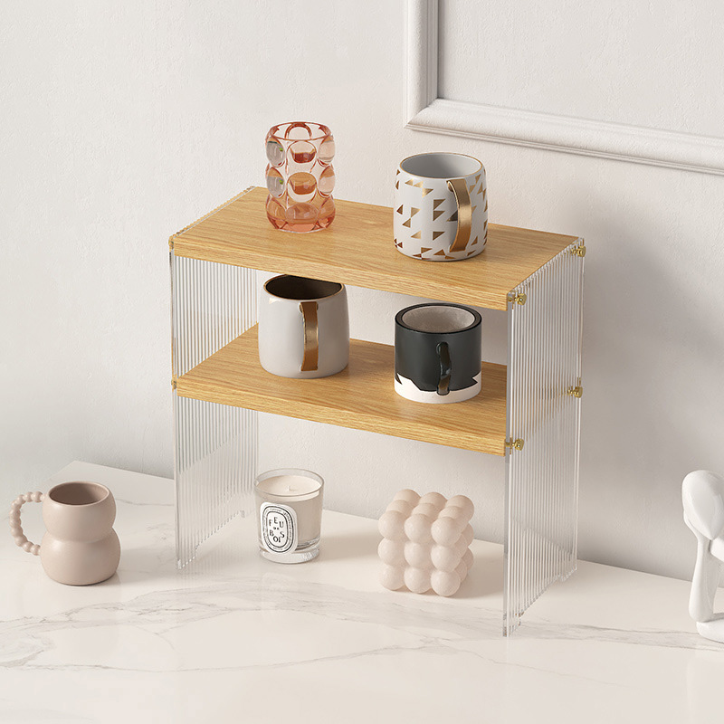 Nordic ins style acrylic water cup holder multi-layer storage rack mug coffee tea cup tea set rack