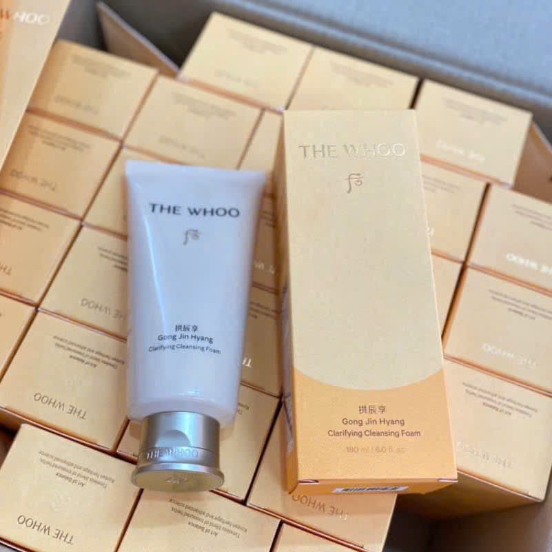Sữa Rửa Mặt Đông Y The Whoo Gong Jin Hyang Clarifying Cleansing Foam 180ml - Làm Sạch Da, Cân Bằng Độ Ẩm