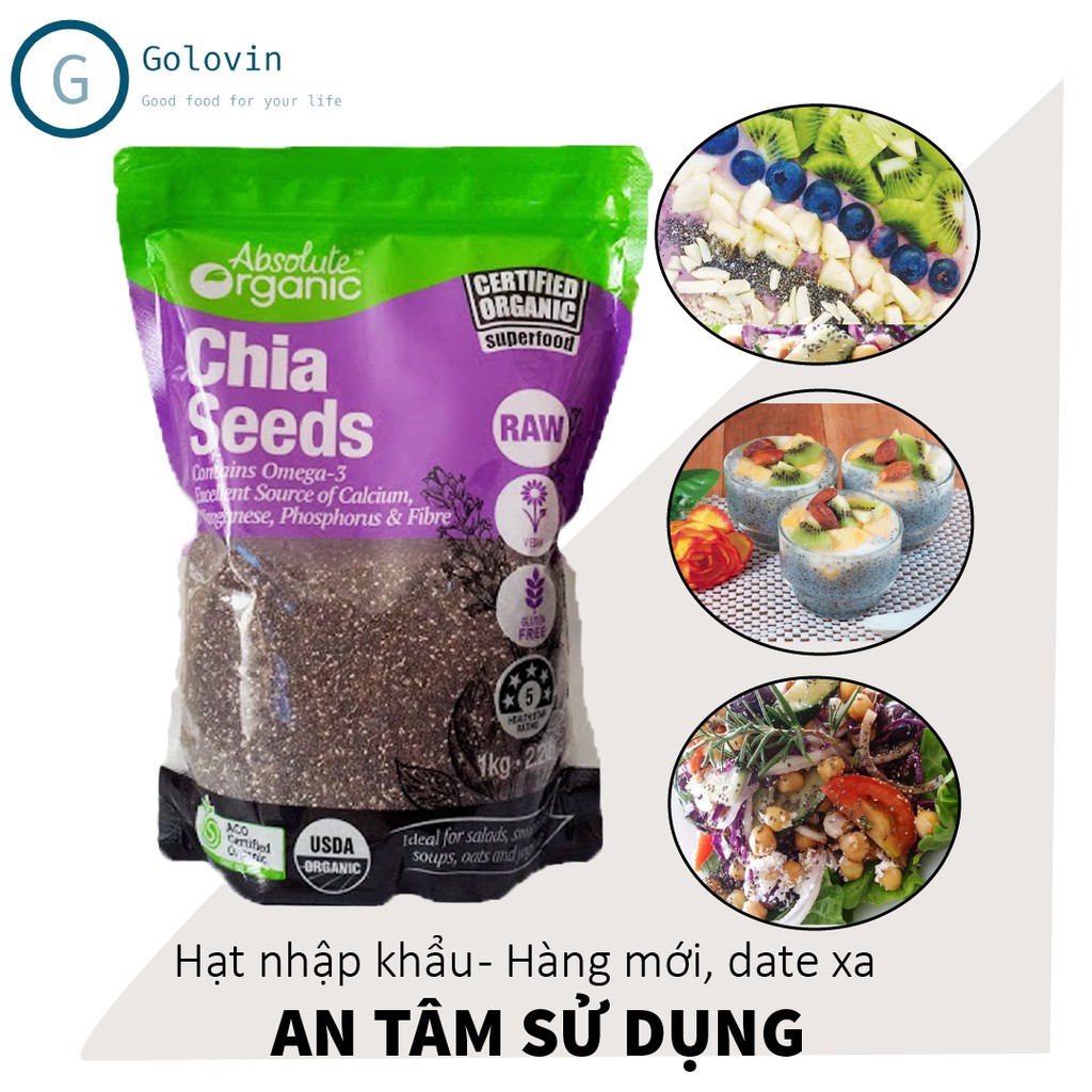 1KG Hạt Chia Tím Úc nhập khẩu