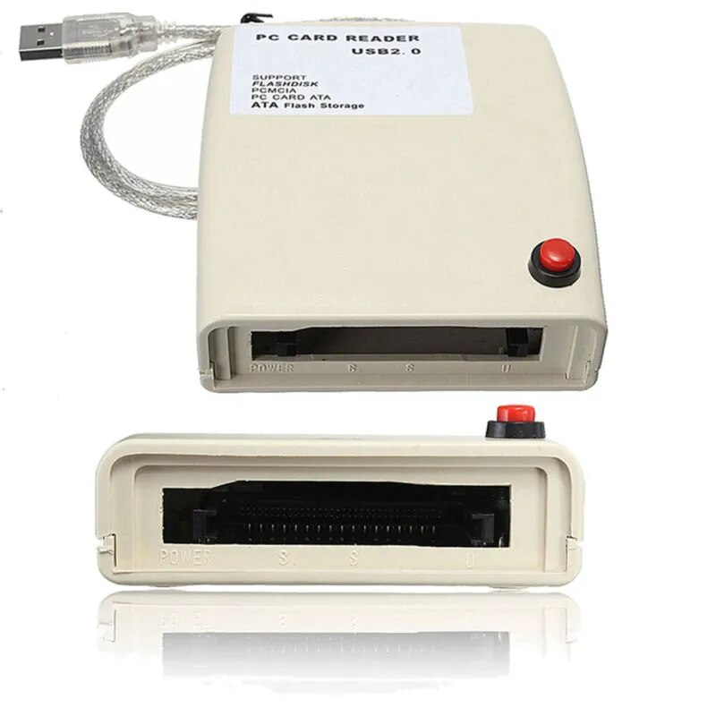 USB 2.0 To 68 Pin ATA PCMCIA Flash Disk Memory Card Reader Adapter Converter For Windows 7 10