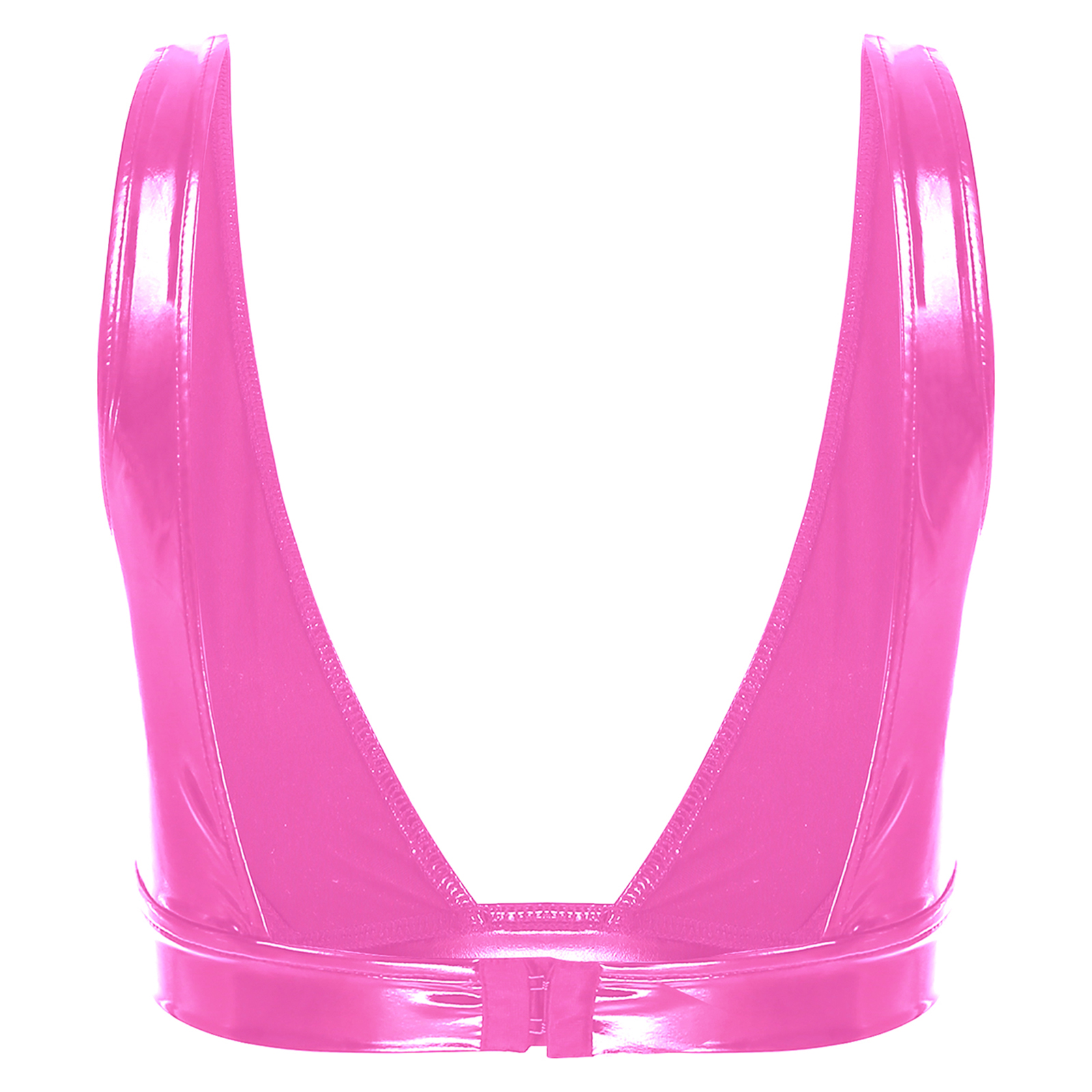 Womens%20Lingerie%20Push%20Up%20Bra%20Top%20Wet%20Look%20Patent%20Leather%20Bra%20Tops%20Wide%20Shoulder%20Strap%20Low-Cut%20Crop%20Tank%20Top%20Vest%20Clubwear%20-%20Image%204