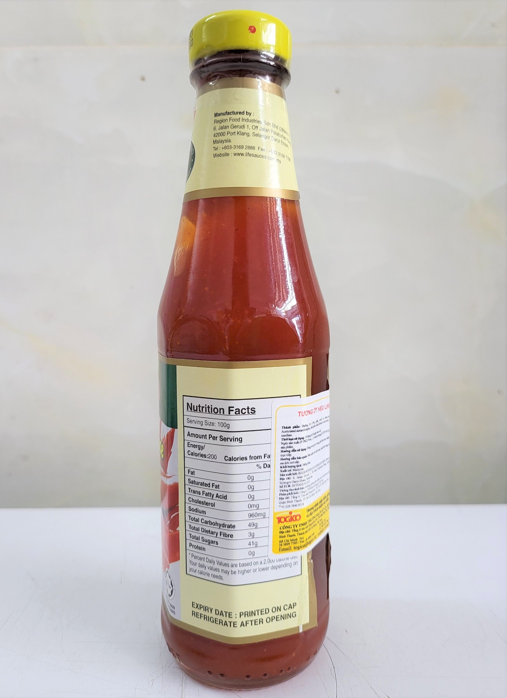 [Chai TT 340g] TƯƠNG ỚT [Malaysia] LIFE Chilli Sauce (halal) (tgc-hk)