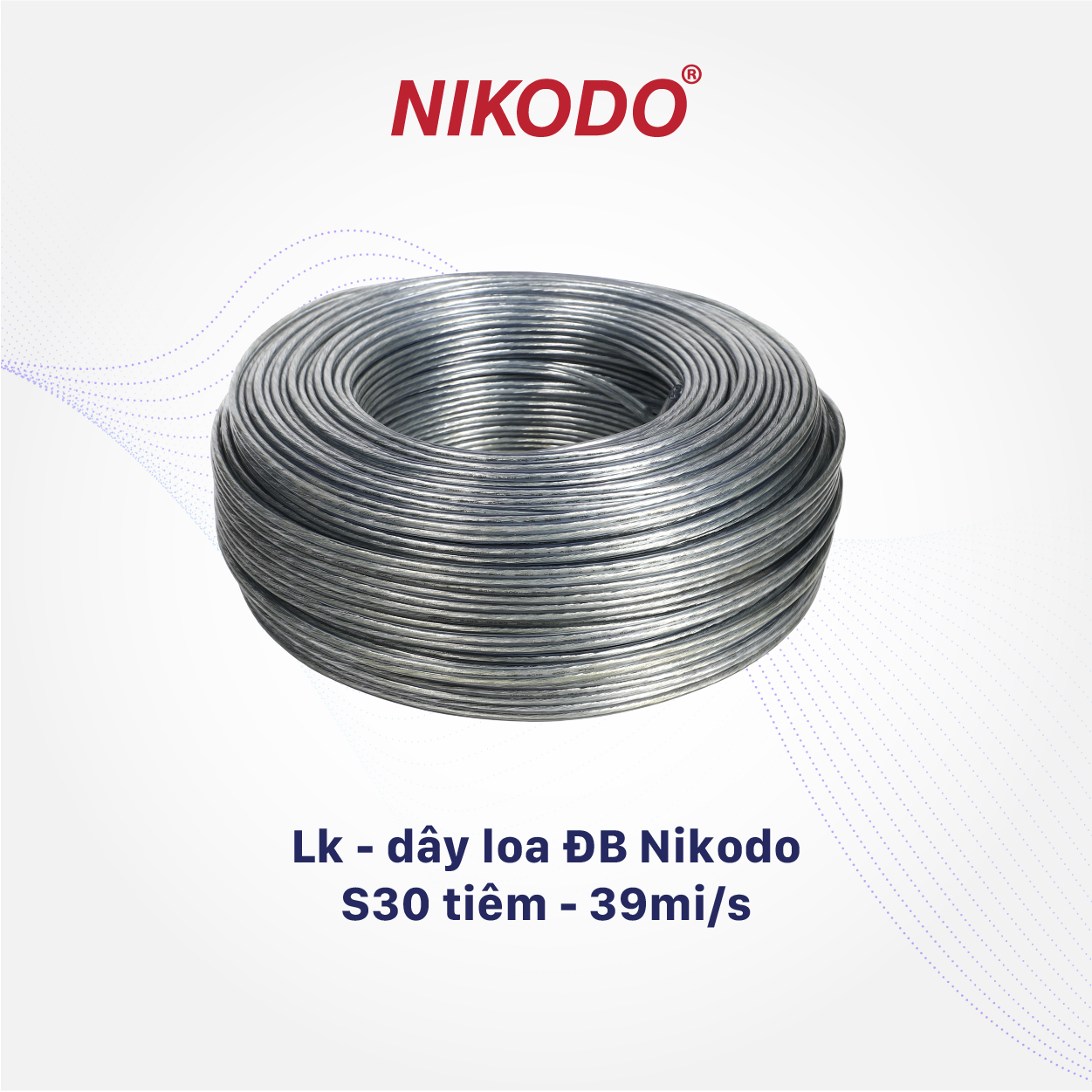 Dây loa 30 tim lõi đồng mạ niken bọc nhựa, cuộn 100m, truyền tín hiệu âm thanh - Nikodo