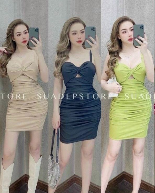 Đầm thun tăm phom body cực mốt.