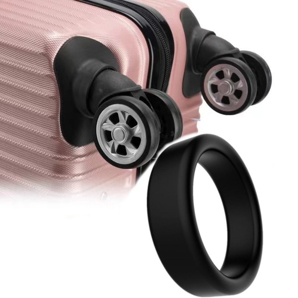 2Pcs Luggage Wheel Rubber Ring Silicone Stretchable Thick Flat Wheel Hoops Durable Flexible Elastic Tightle Diameter 35 mm