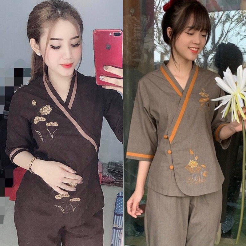 Đồ Lam Đi Chùa# Tim Viền