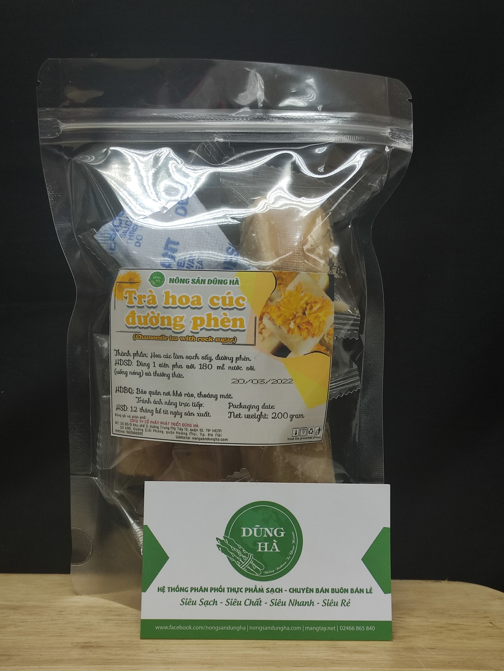 Trà hoa cúc đường phèn dạng viên 200g