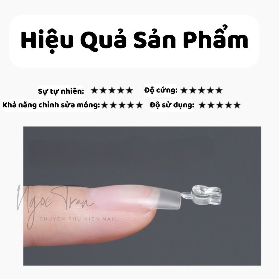 Hộp Móng Nối Siêu Mỏng Nhám | Phom Than Nhọn Oval Tròn | Móng Tip 300 Móng