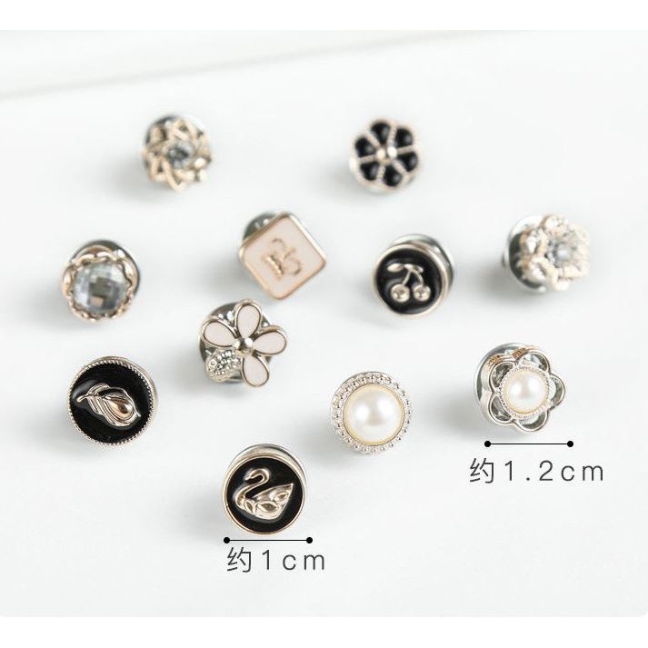 Set 10 Ghim Cài Mini Siêu Dễ Thương