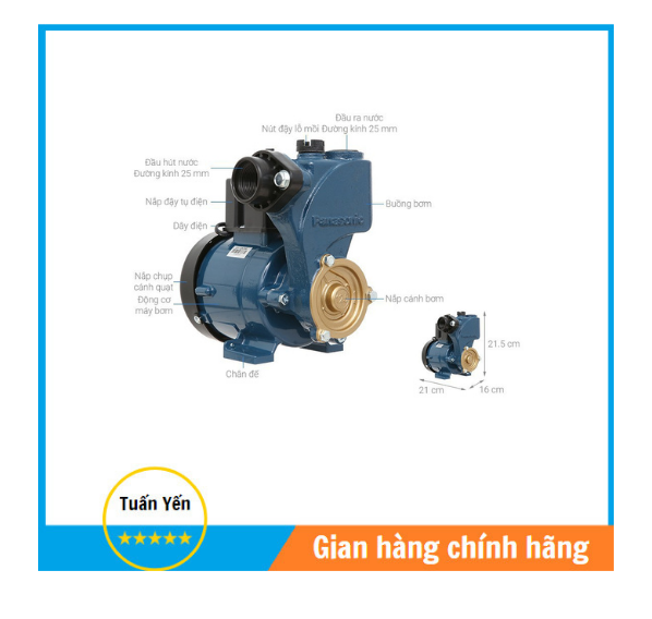 Máy bơm nước đẩy cao panasonic gp-129jxk-sv5 bảo hành 12 tháng.