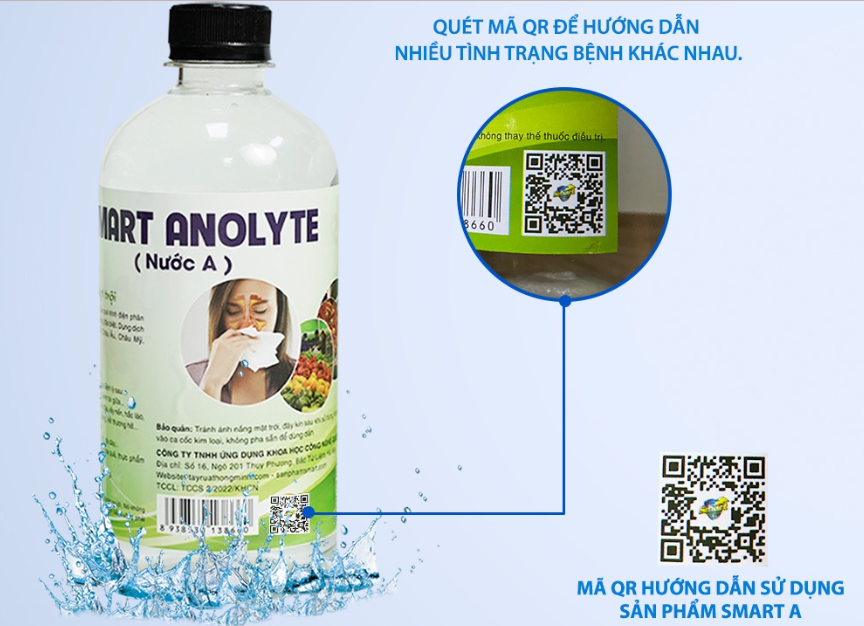 Dung dịch sát khuẩn Smart Anolyte (Nước A) 500ml
