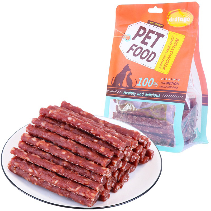 Thanh gặm lạp sườn mix thịt vịt thịt gà dành cho chó 400g