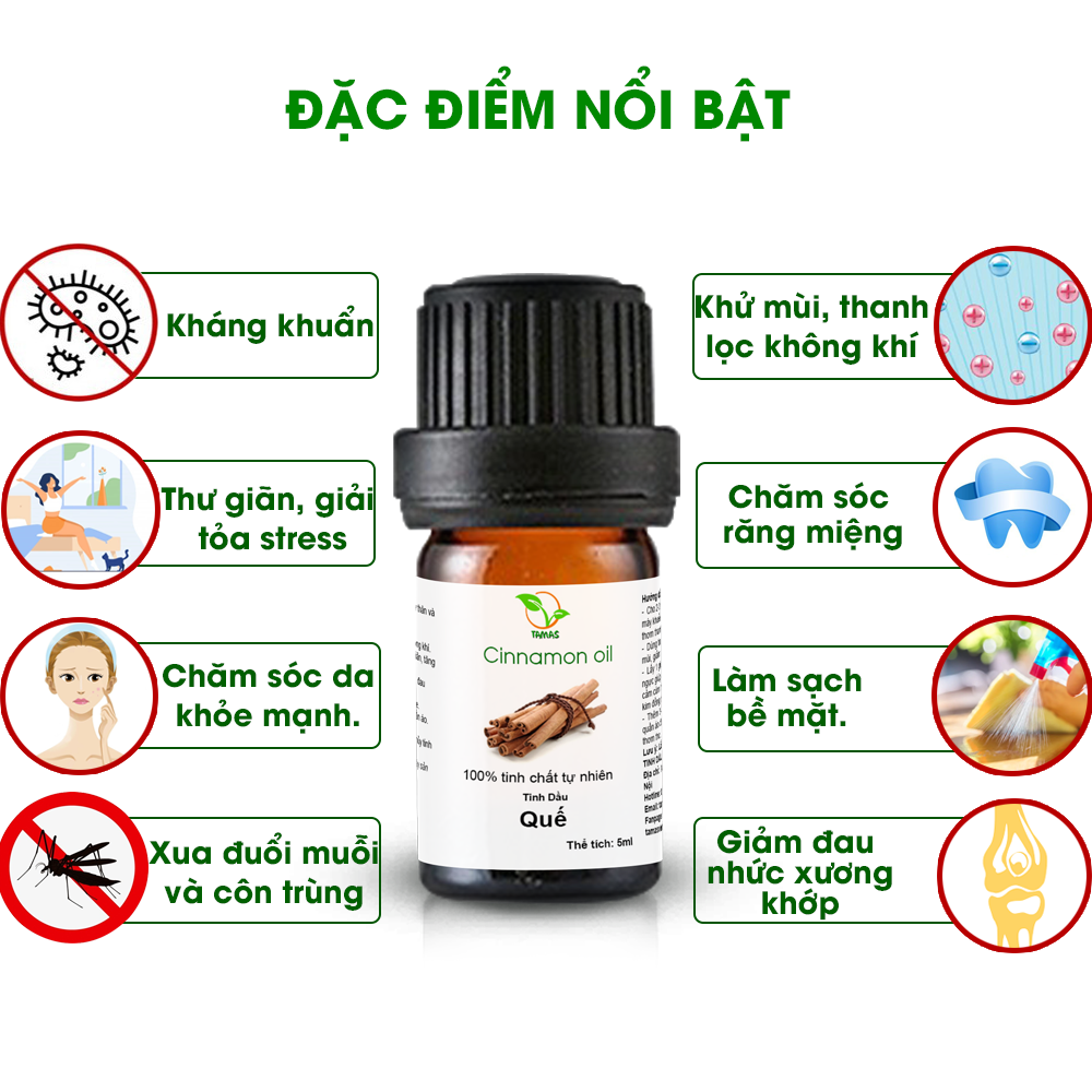 Tinh dầu quế 5ml- chai nhỏ giá dùng thử