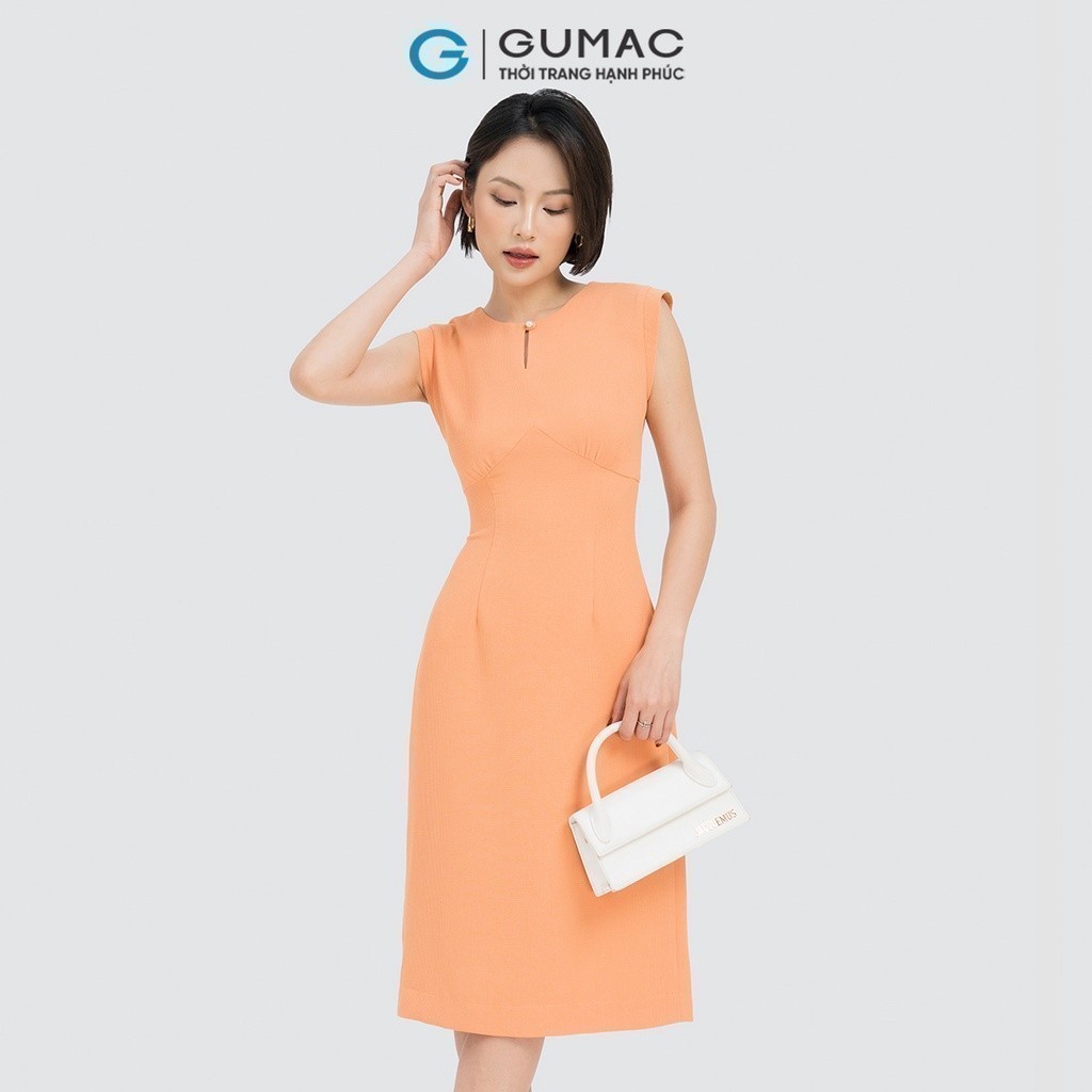 Đầm nữ bút chì tay liền GUMAC DD04024