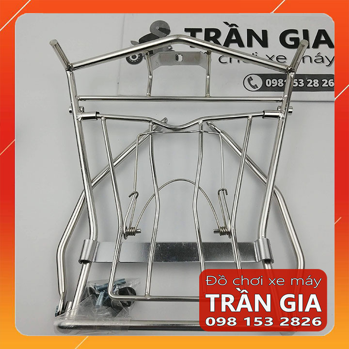 [FreeshipMAX] Baga giữa inox xe AB 125 150 airblade 2020-2021-2022 gác baga trước treo đồ air blade 10 ly màu titan đen tĩnh điện