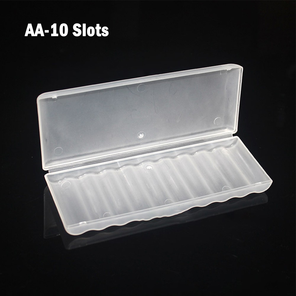【UniRax】 Pcs Portable Plastic Battery Case Cover Holder Storage Box For  10 AA Or AAA Batteries 【Ready Stock】
