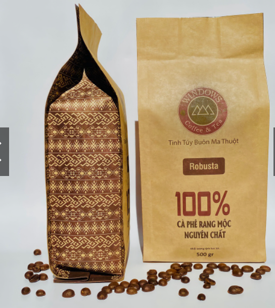Cà phê pha phin nguyên chất rang xay mộc Buôn Mê Thuột (100% robusta) (dạng bột) 500gr