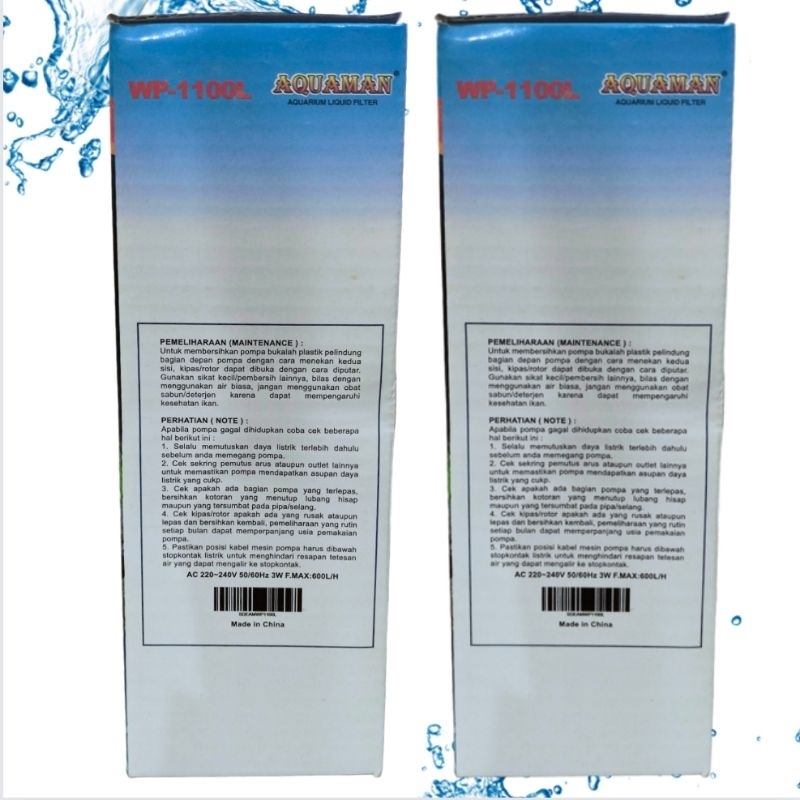 Pompa aquarium internal filter AQUAMAN WP 1100L