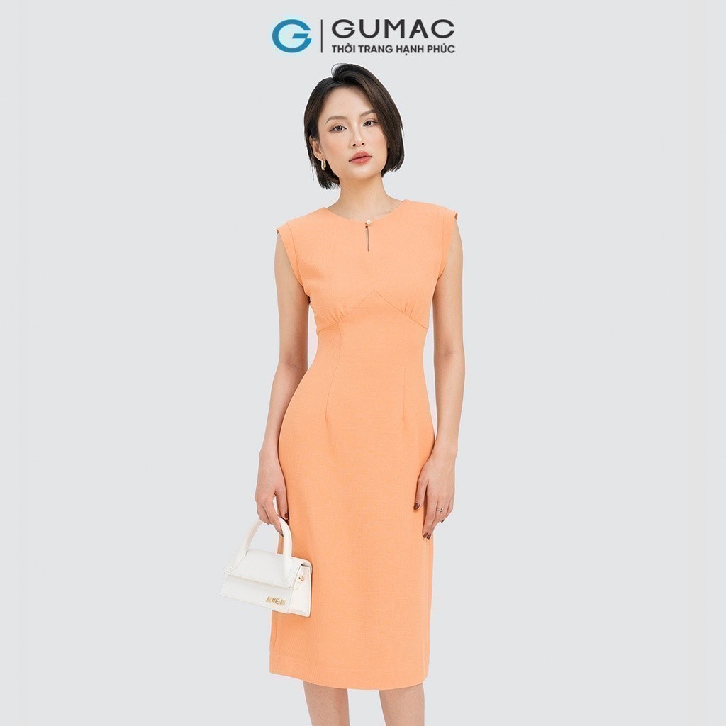 Đầm nữ bút chì tay liền GUMAC DD04024