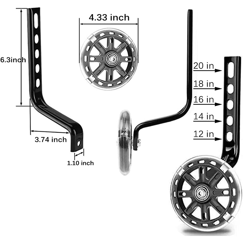 Children Bicycle Auxiliary Wheel 12/14/16/18/20/22 Inch Stroller Shifter Side Wheel Balance Small Wheel. 