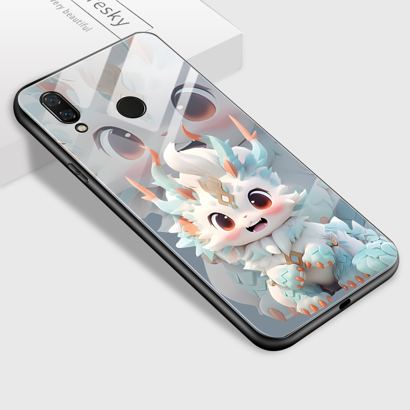 Phone Casing For Huawei Nova 3 Nova 3E Nova 3i Nova 4 Cartoon 12 Symbolic Animals Dragon Pattern Soft Shell Shockproof Enclosure Smooth Tempered Glass Mobile Phone Case