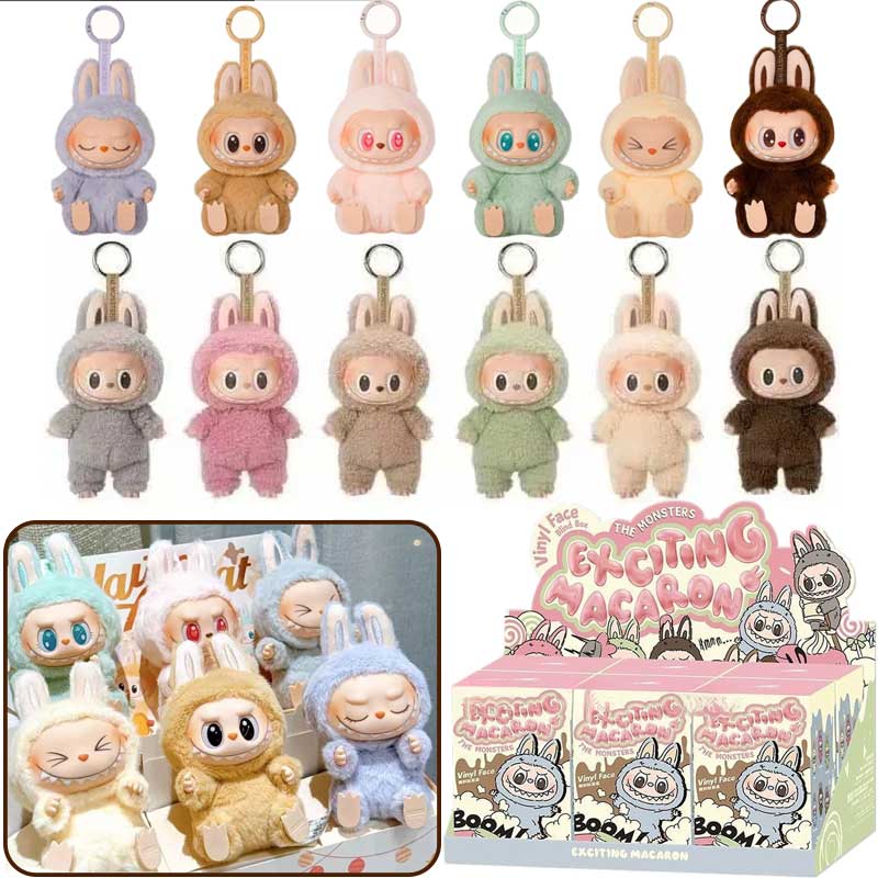 LABUBU ตุ๊กตาลาบูบู้ มอนสเตอร์เต้นหัวใจมาการองเคลือบอีนาเมล ตุ๊กตา PVC ...