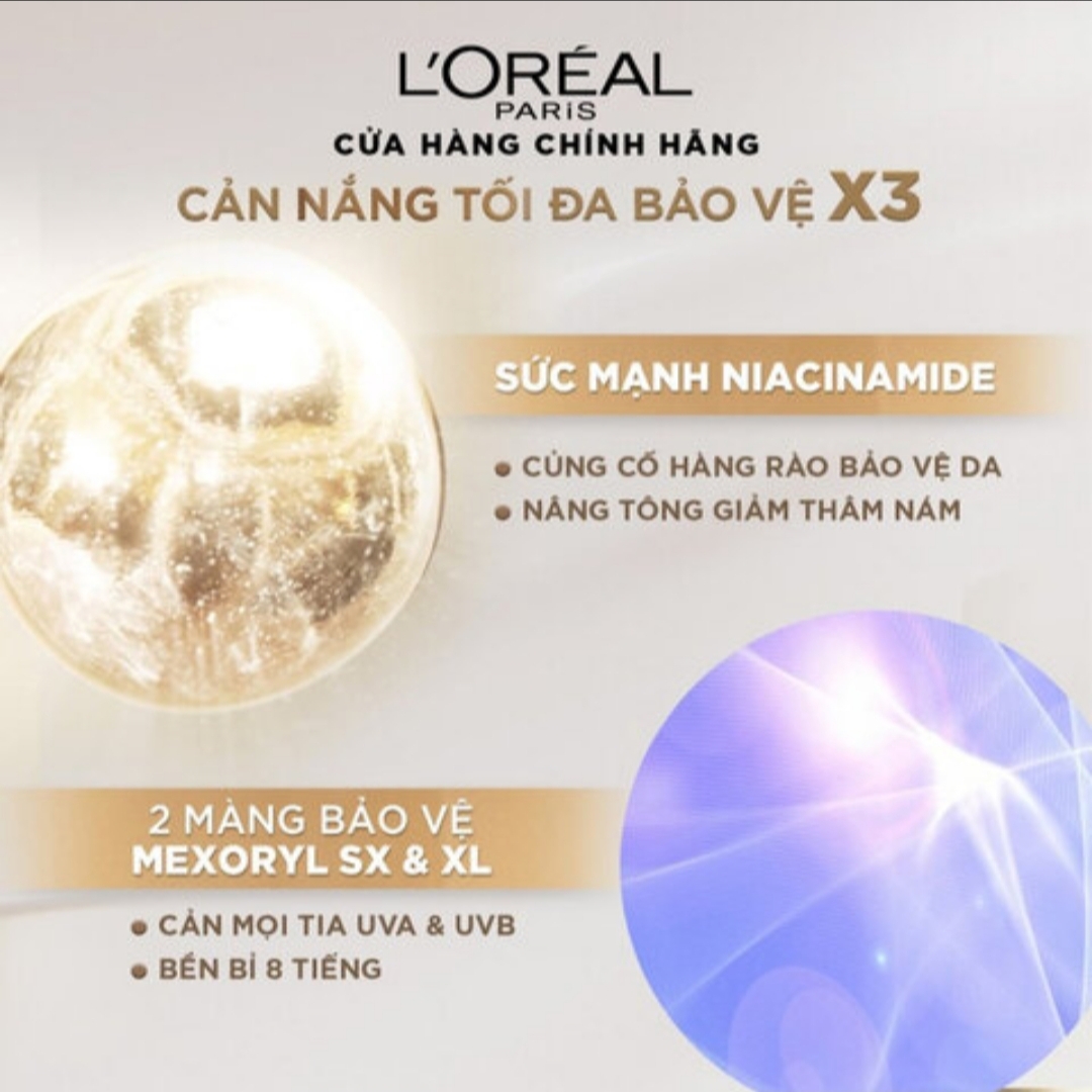 Kem Chống Nắng Loreal Paris Correct&Protect SPF 50+ PA+++ 50ml