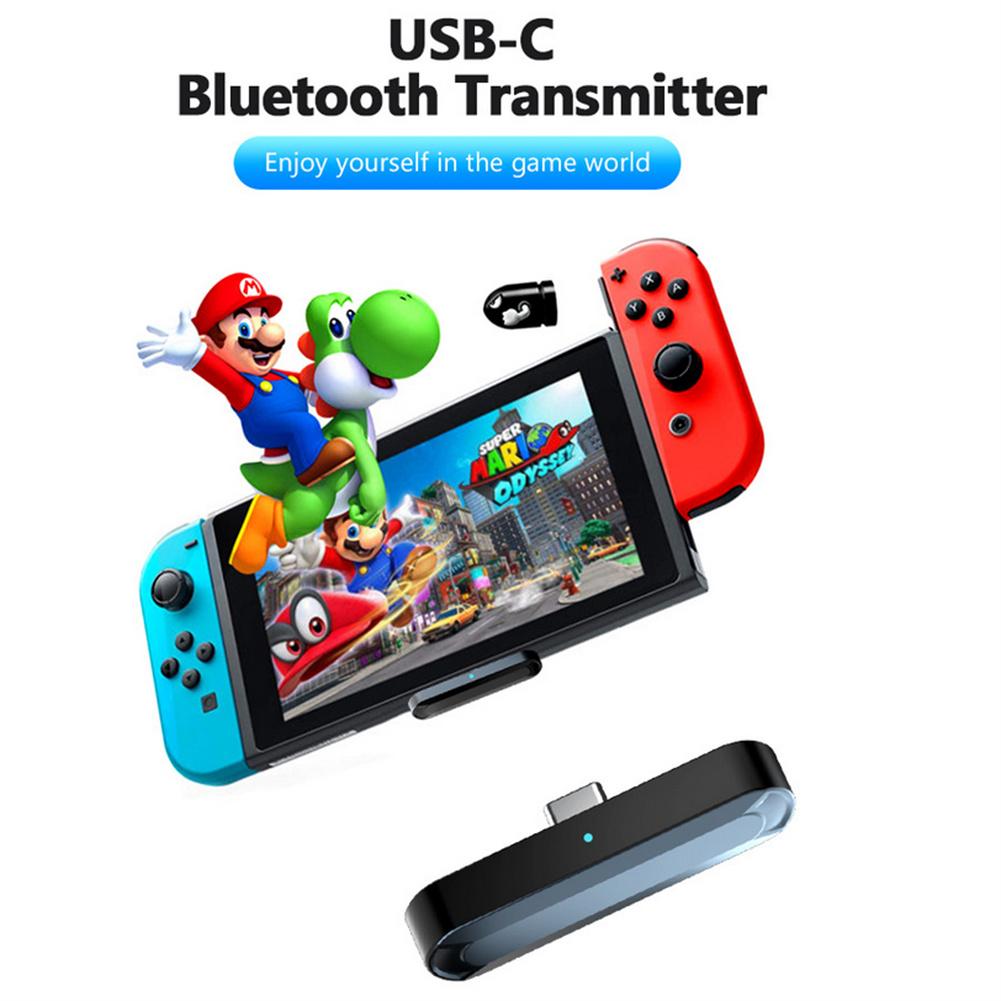 Type-C Bluetooth 5.0 Audio Transmitter A2DP SBC Low Latency USB Dongle For Nintendo Switch PS4 TV PC USB Type C Wireless Adapter