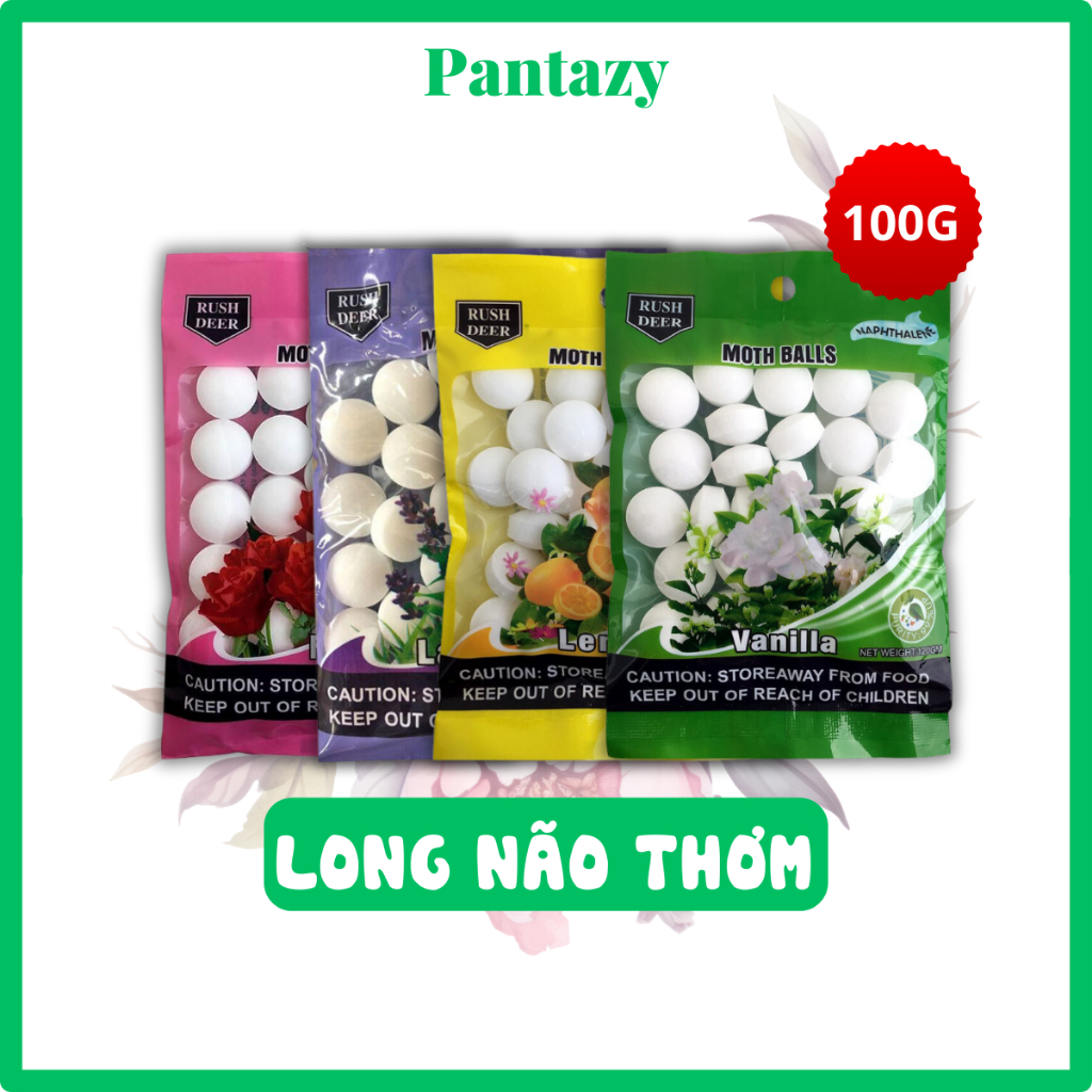 Long não khử mùi , hương thơm 100g (hương Hồng, Lavender, Chanh, Vani)