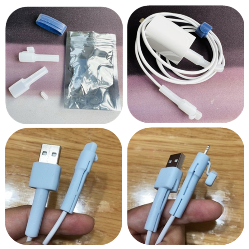 Vỏ Bảo Vệ Dây Cáp Bảo Vệ Dây Dữ Liệu Vỏ Bảo Vệ Vỏ Bọc Cuộn Cáp Tương Thích Với Cáp Sạc USB IPhone Type C Có Phích Cắm Chống Bụi