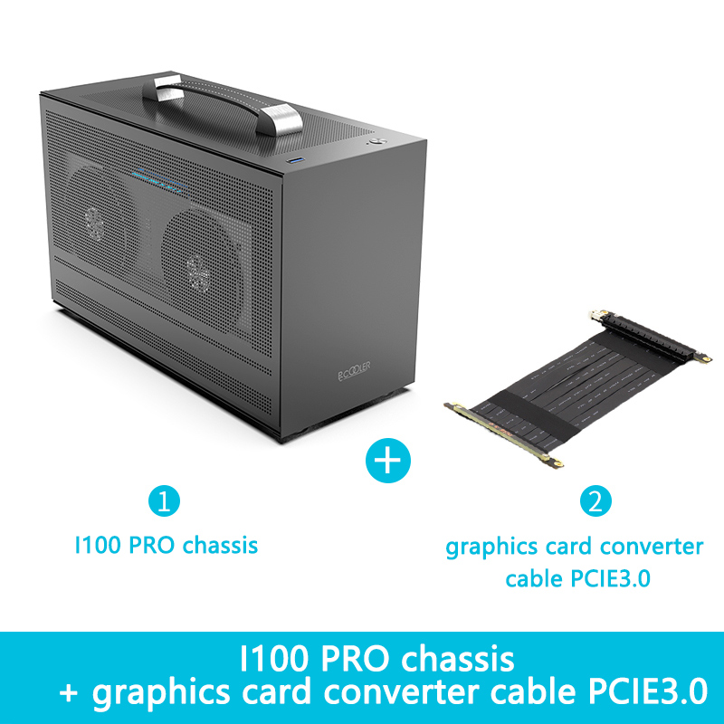 Pccooler I100 ITX MINI Small Case All Aluminum Suitcase Portable HTPC ...