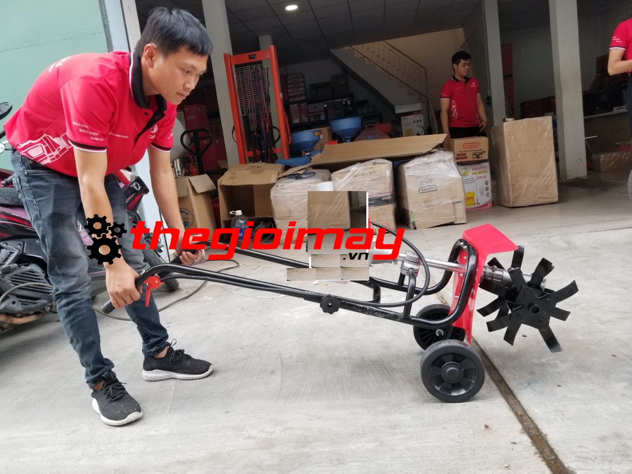 [HCM][Trả góp 0%] MÁY XỚI ĐẤT MINI ĐỘNG CƠ 4 THÌ GX 35