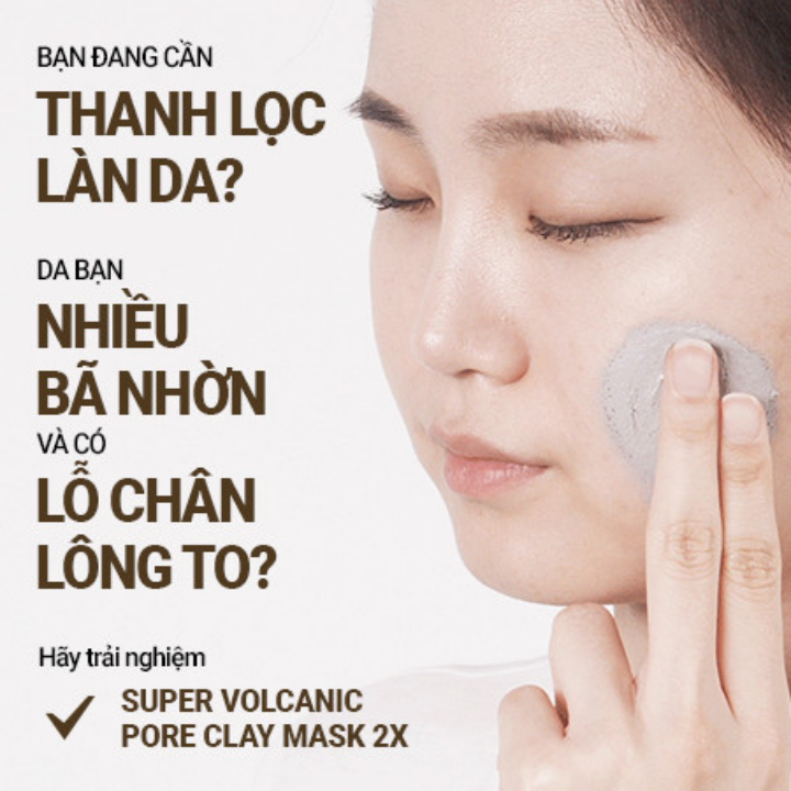 Mặt Nạ Đất Sét Innisfree Super Volcanic Pore Clay Mask 2X 100ml