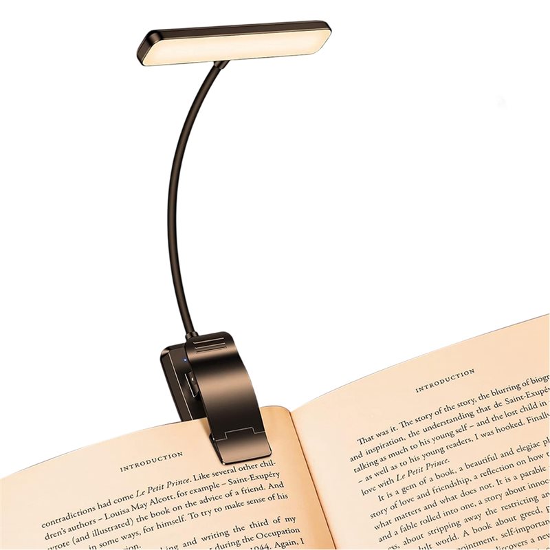 LED Rechargeable Book Light for Reading in Bed, Eye-Caring 3 Color ...