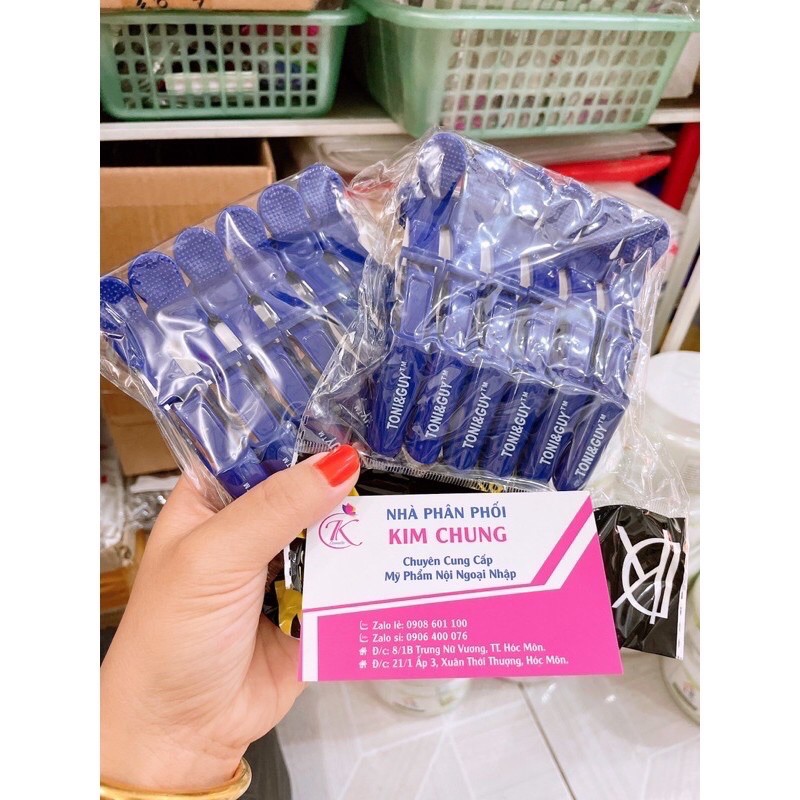 Bộ 6 cái kẹp cá sấu (Kẹp mỏ vịt) chia tóc Toni & guy