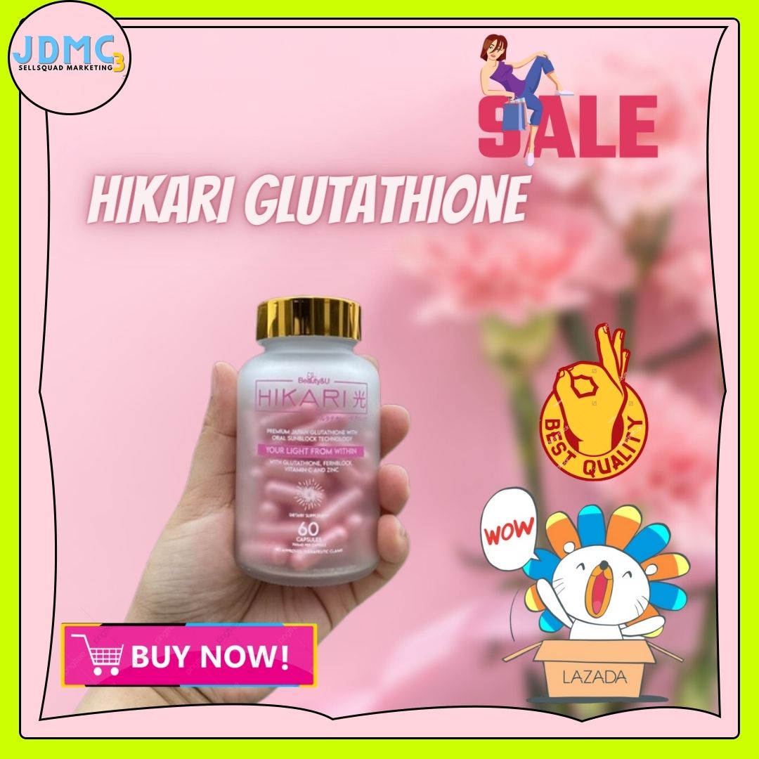 HIKARI GLUTATHIONE with ORAL SUNBLOCK 60 Capsules With Zinc and