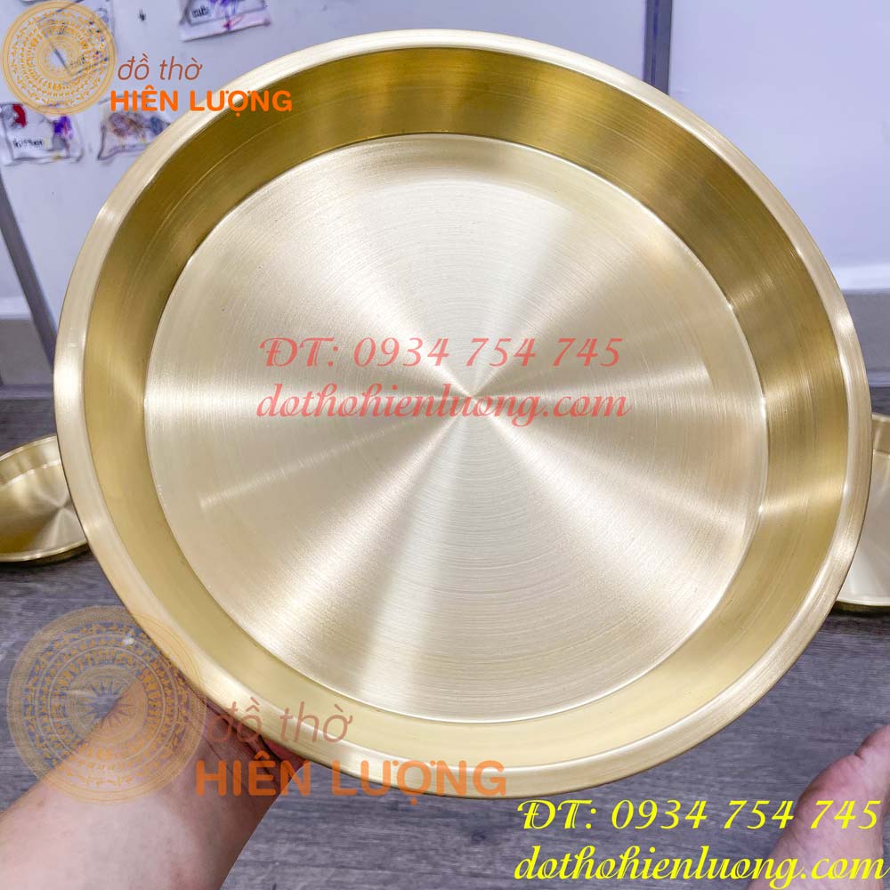 Church flat bottom fruit solid brass dish (1 pc rack)
