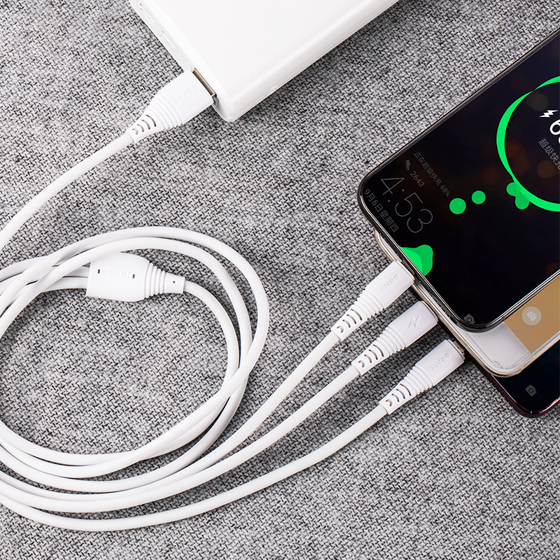 cáp sạc 3.5A Cáp sạc nhanh 3 trong 1 Micro Lightning Type-C 1.2m áp dụng cho iPhone Android Huawei Samsung VIVO OPPO Realme Xiaomi