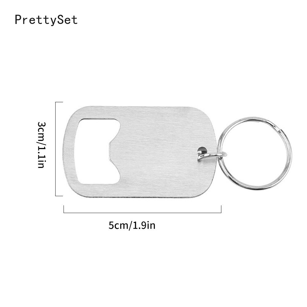 Stainless Steel Bottle Opener Keychain Beer Opener Soda Drink Starter Creative Minimalist Bottle Opener Portable Bottle Opener
