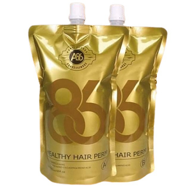 Thuốc uốn duỗi tóc a86 vàng mềm hóa tóc khỏe hương thơm socola cho salon - dạng túi 1000ml
